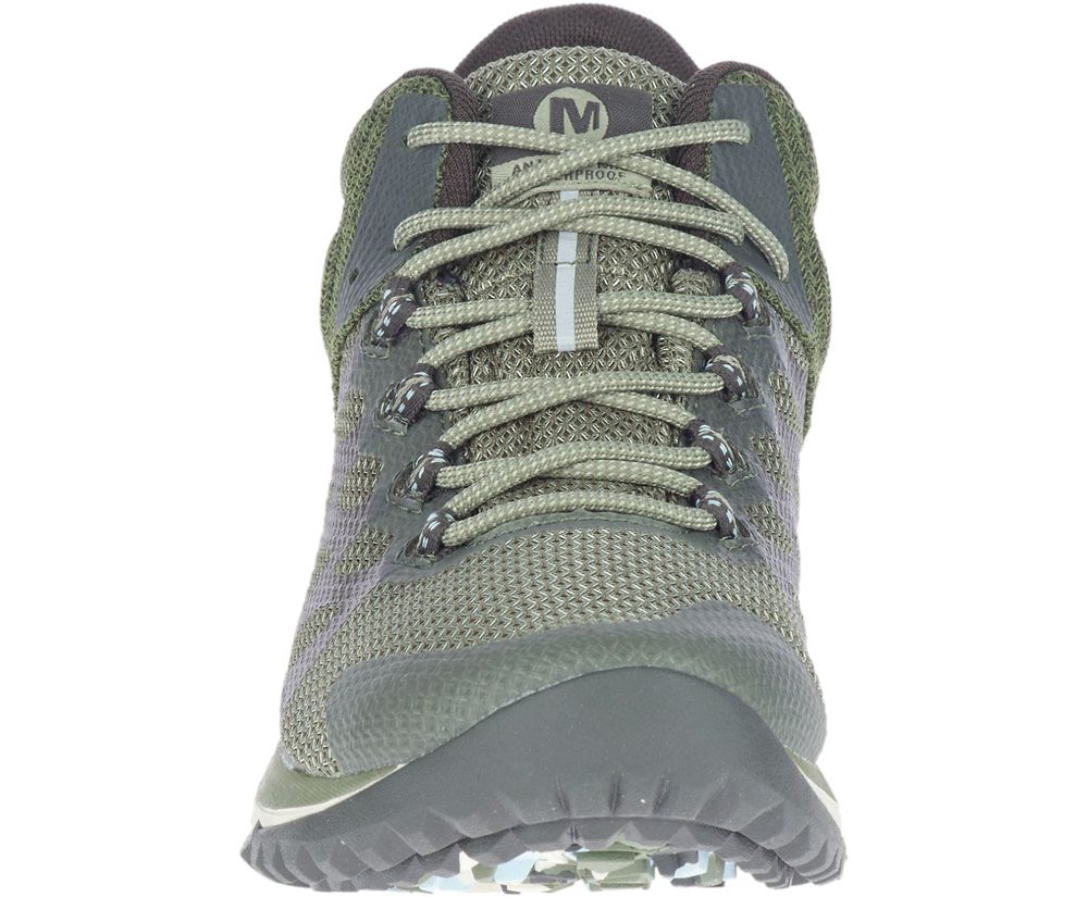 Buty Sportowe Merrell Damskie Oliwkowe - Antora 2 Mid Waterproof - 952781-MXH